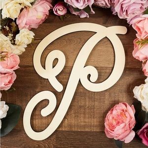 Large 13 Inch Wooden Monogram “P”